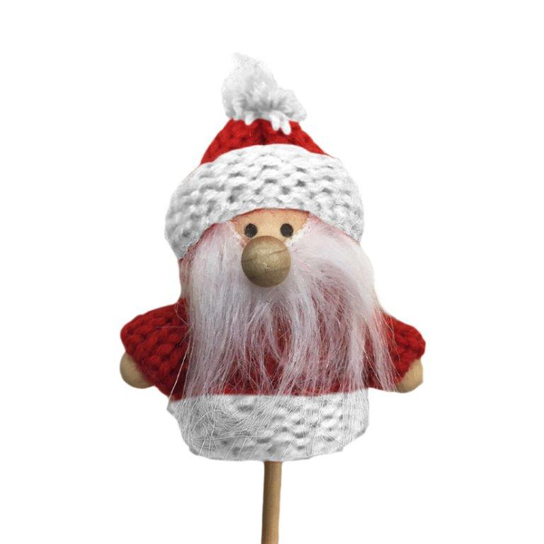 Pick santa claus 6.5cm en palo de 50cm            