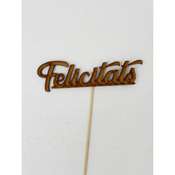 Pick madera felicitats 14X4Xh35                   