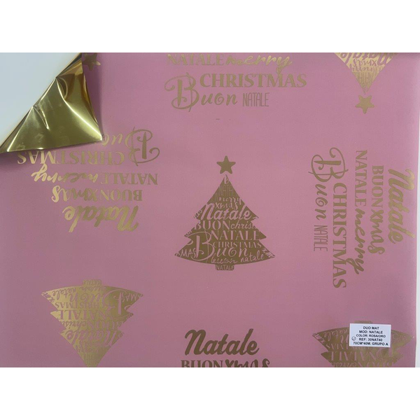 Rollo mat natur natale rosa/oro 70x40mt           